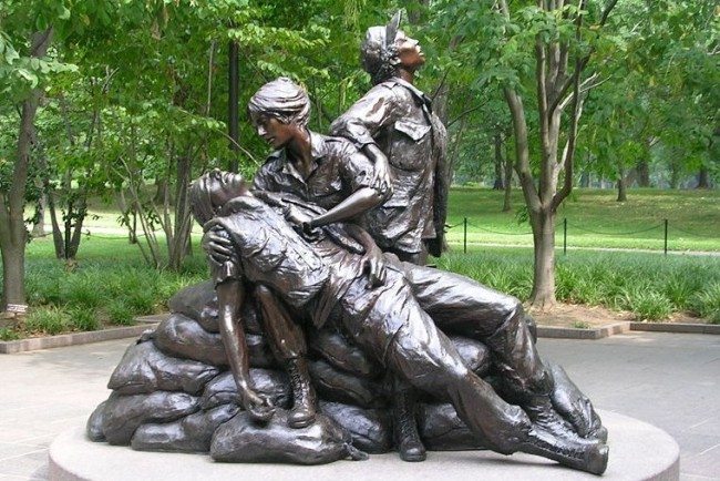 The Vietnam Women`s Memorial is a memorial serves as a reminder of the women of Unites States who served in the Vietnam War.