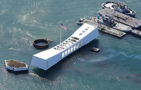 The USS Arizona Memorial, located at Pearl Harbor in Honolulu, Hawaii ...